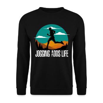 Jogging Course Jogger Sport Jogging Sprint - Sweat-shirt Unisexe - noir - Devant - Alina (178cm) & Michal (187cm)