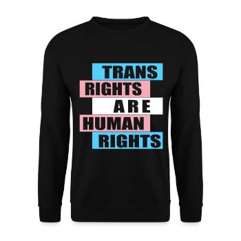Trans Rights are Human Rights - Unisex Pullover - Schwarz - Vorne - Alina (178cm) & Michal (187cm)