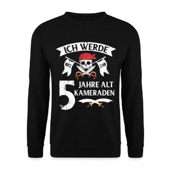 Pirat - Unisex Pullover - Schwarz - Vorne - Alina (178cm) & Michal (187cm)