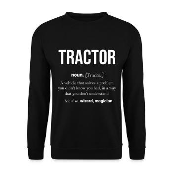 Tracteur - Sweat-shirt Unisexe - noir - Devant - Alina (178cm) & Michal (187cm)
