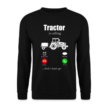 tractor - Unisex Sweatshirt - black - Front - Alina (178cm) & Michal (187cm)