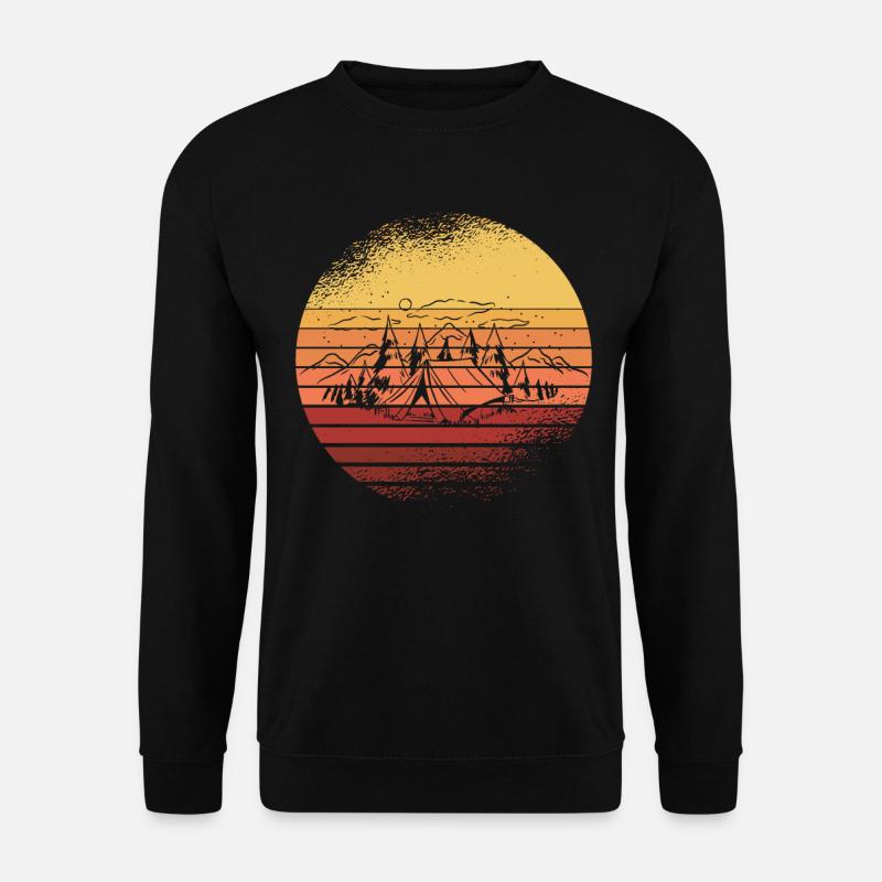 Lagerfeuerabend Lagerfeuer Camping Zelten Zelt - Unisex Pullover - Schwarz