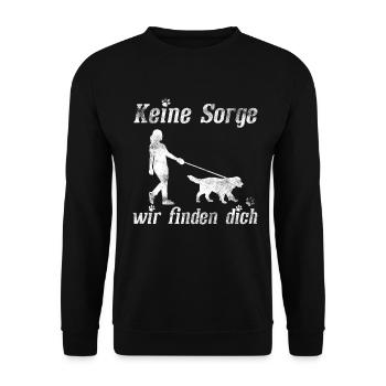 Mantrailing - Unisex Pullover - Schwarz - Vorne - Alina (178cm) & Michal (187cm)