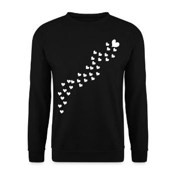 Cœurs - Sweat-shirt Unisexe - noir - Devant - Alina (178cm) & Michal (187cm)