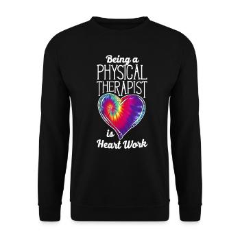 Physical Therapist Therapy - Unisex Sweatshirt - black - Front - Alina (178cm) & Michal (187cm)