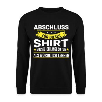 Abschluss Schulabschluss Schule Abitur - Unisex Pullover - Schwarz - Vorne - Alina (178cm) & Michal (187cm)