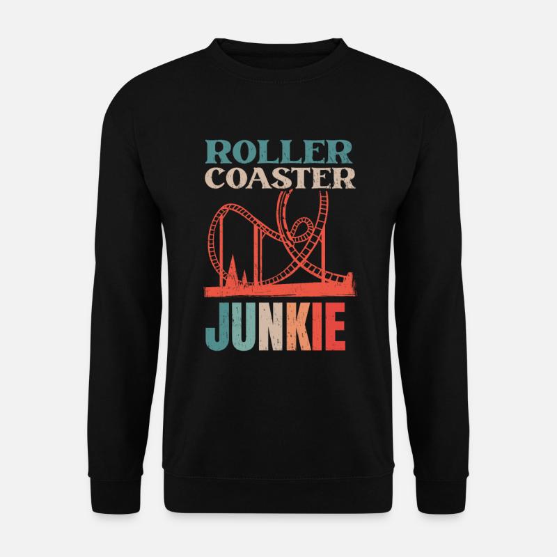 Achterbahn Roller Coaster Junkie - Unisex Pullover - Schwarz
