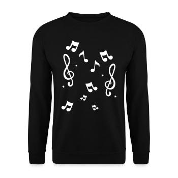 Musique Notes musicales - Sweat-shirt Unisexe - noir - Devant - Alina (178cm) & Michal (187cm)