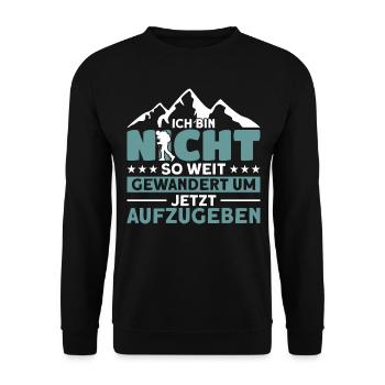 Wandertour Wanderfreunde Wandern - Unisex Pullover - Schwarz - Vorne - Alina (178cm) & Michal (187cm)
