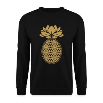 Pineapple Golden Pineapple - Unisex Sweatshirt - black - Front - Alina (178cm) & Michal (187cm)
