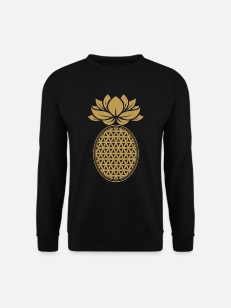 Ananas Goldene Ananas - Unisex Pullover - Schwarz