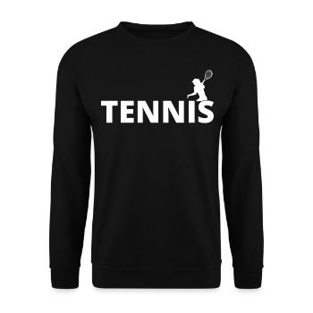 tennis / Tennis / Tennis / Tennis / Tennis jouer - Sweat-shirt Unisexe - noir - Devant - Alina (178cm) & Michal (187cm)