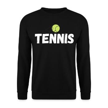tennis / Tennis / Tennis / Tennis / Tennis jouer - Sweat-shirt Unisexe - noir - Devant - Alina (178cm) & Michal (187cm)