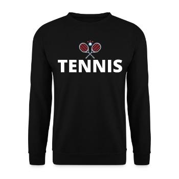 tennis / Tennis / Tennis / Tennis / Tennis jouer - Sweat-shirt Unisexe - noir - Devant - Alina (178cm) & Michal (187cm)