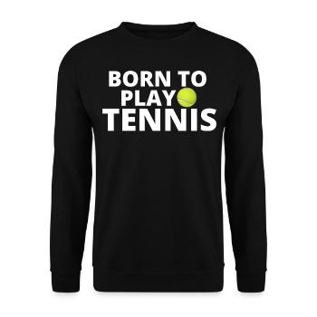 tennis / Tennis / Tennis / Tennis / Tennis jouer - Sweat-shirt Unisexe - noir - Devant - Alina (178cm) & Michal (187cm)