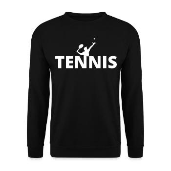 tennis / Tennis / Tennis / Tennis / Tennis jouer - Sweat-shirt Unisexe - noir - Devant - Alina (178cm) & Michal (187cm)