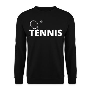 tennis / Tennis / Tennis / Tennis / Tennis jouer - Sweat-shirt Unisexe - noir - Devant - Alina (178cm) & Michal (187cm)