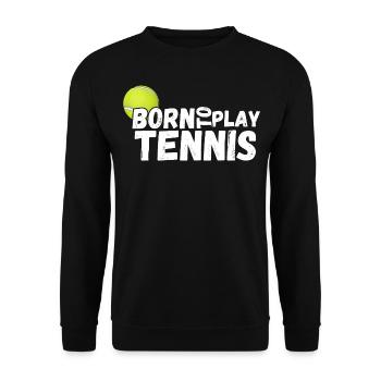 tennis / Tennis / Tennis / Tennis / Tennis jouer - Sweat-shirt Unisexe - noir - Devant - Alina (178cm) & Michal (187cm)