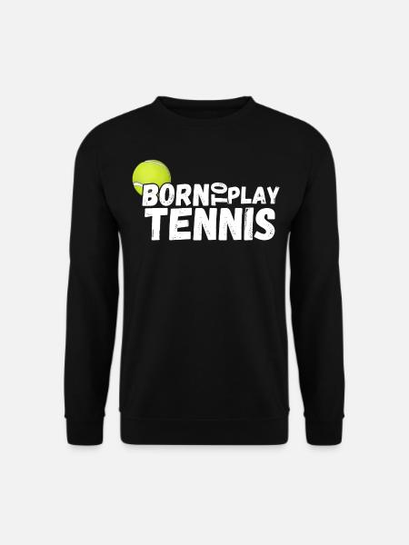 tennis / Tennis / Tennis spieler / Tennis Spielen - Unisex Pullover - Schwarz
