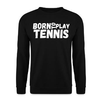 tennis / Tennis / Tennis / Tennis / Tennis jouer - Sweat-shirt Unisexe - noir - Devant - Alina (178cm) & Michal (187cm)