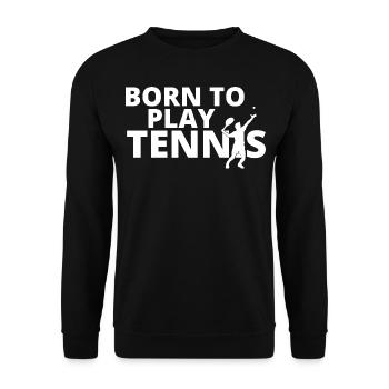 tennis / Tennis / Tennis / Tennis / Tennis jouer - Sweat-shirt Unisexe - noir - Devant - Alina (178cm) & Michal (187cm)
