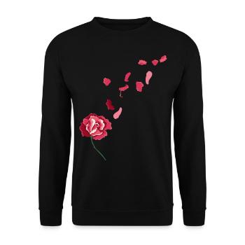 Red Rose - Unisex Sweatshirt - black - Front - Alina (178cm) & Michal (187cm)