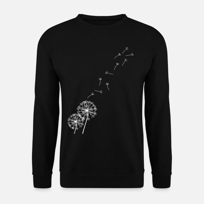 Dandelion puff flower - Unisex Sweatshirt - black