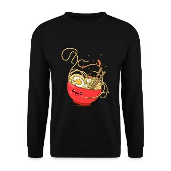 Ramen - Unisex Pullover - Schwarz - Vorne - Alina (178cm) & Michal (187cm)