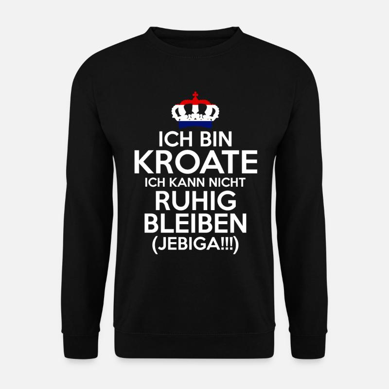 Kroatien Jebiga Kroate Kroatin Kroaten Kroatisches - Unisex Pullover - Schwarz