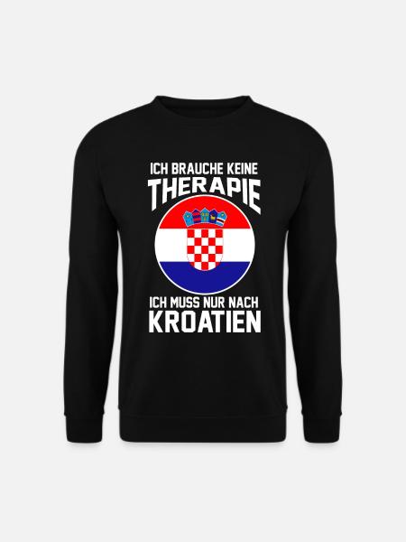Kroatien Therapie Kroate Kroatin Kroaten Kroatisch - Unisex Pullover - Schwarz