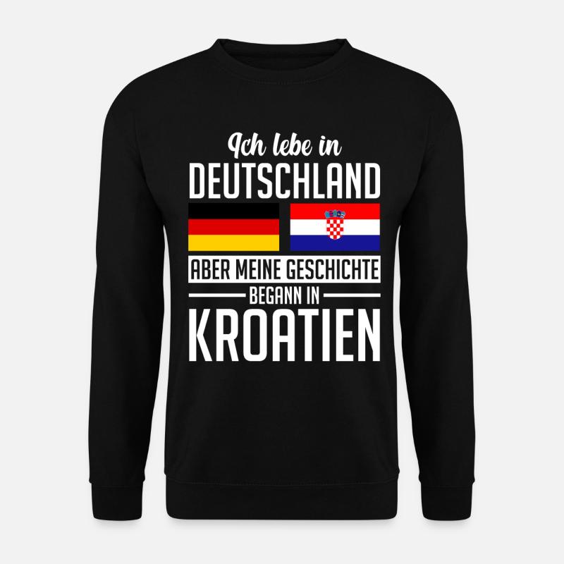 Kroatisch Deutschland Kroate Kroatien Geschenk - Unisex Pullover - Schwarz