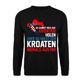 Kroatien Kroate Kroatin Kroaten Kroatisch Kroatisc - Unisex Pullover - Schwarz - Vorne - Alina (178cm) & Michal (187cm)