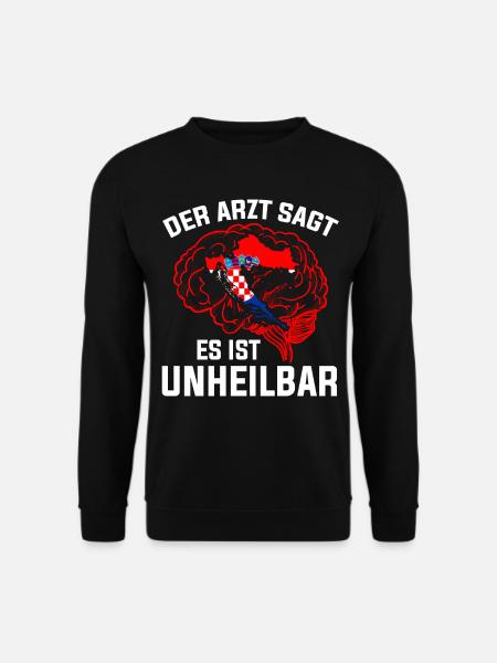Kroatisch Arzt Kroate Kroatin Kroaten Kroatien - Unisex Pullover - Schwarz