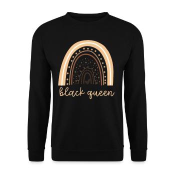 Black Pride Girl Queen Rainbow - Unisex Sweatshirt - black - Front - Alina (178cm) & Michal (187cm)