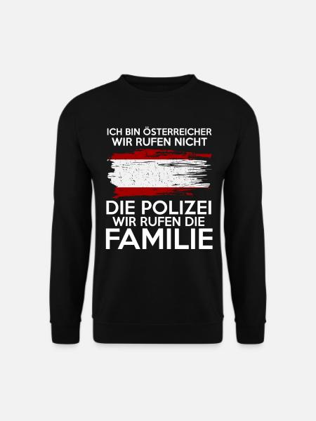 Österreichische Familie Österreich Österreicher - Unisex Pullover - Schwarz