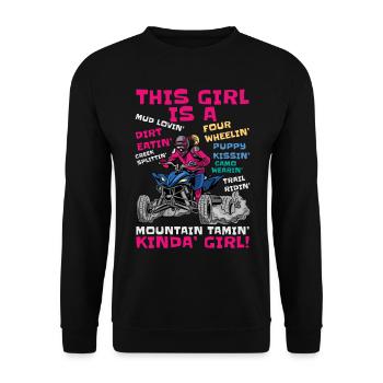ATV Quadrimcycleur tout-terrain QuadATV Quadrivère - Sweat-shirt Unisexe - noir - Devant - Alina (178cm) & Michal (187cm)