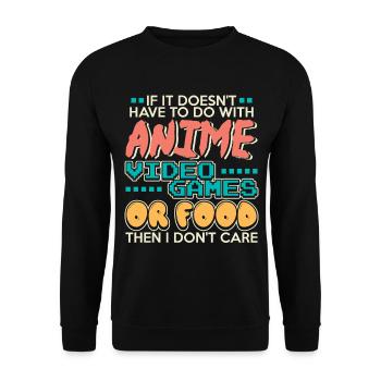 Otaku Anime Otaku anime hoodies - Unisex Pullover - Schwarz - Vorne - Alina (178cm) & Michal (187cm)