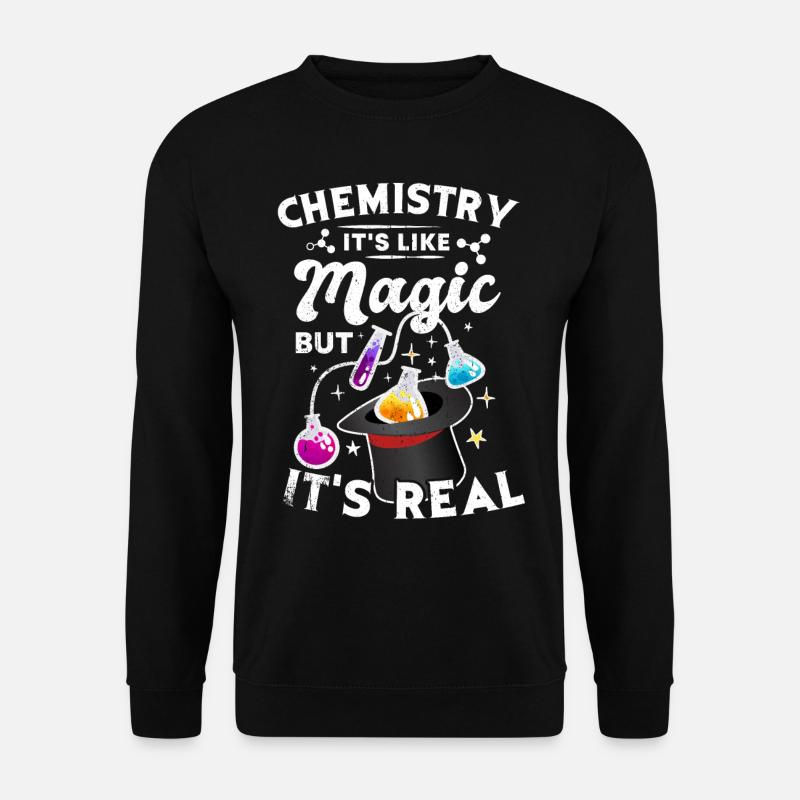 Chemie Tshirt Neutron Atom Molekül Lehrer Alchemie - Unisex Pullover - Schwarz