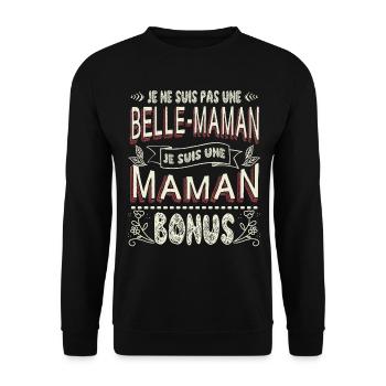 Belle-Maman Belle-Mère - Sweat-shirt Unisexe - noir - Devant - Alina (178cm) & Michal (187cm)