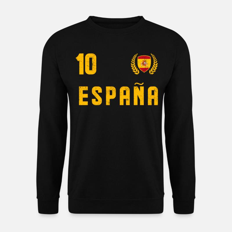 Spanien Spanier Trikot Retro Vintage Fußball - Unisex Pullover - Schwarz
