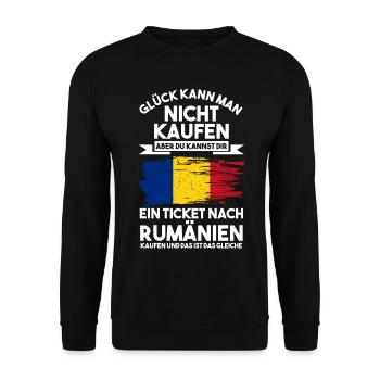 Rumänien Rumänien Rumäne Rumänin Rumänisch - Unisex Pullover - Schwarz - Vorne - Alina (178cm) & Michal (187cm)
