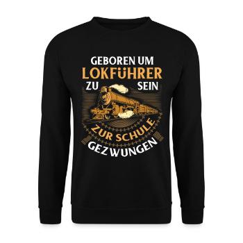 Eisenbahn - Unisex Pullover - Schwarz - Vorne - Alina (178cm) & Michal (187cm)