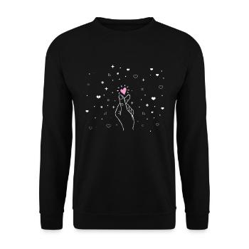 K-pop musique coréenne cadeau Corée Corée Pop - Sweat-shirt Unisexe - noir - Devant - Alina (178cm) & Michal (187cm)