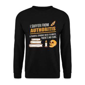 Schriftsteller Authoritis - Unisex Pullover - Schwarz - Vorne - Alina (178cm) & Michal (187cm)
