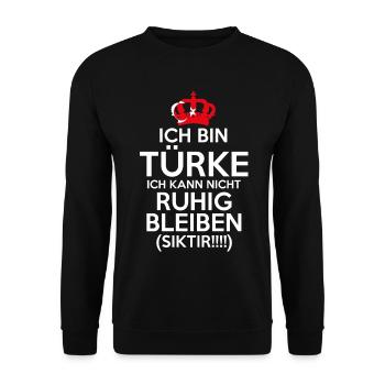 Türkei Türke Türkin Türkisch Türkiye Memleket - Unisex Pullover - Schwarz - Vorne - Alina (178cm) & Michal (187cm)
