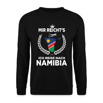 Mir reichts ich reise nach Namibia GeschenkMir rei - Unisex Pullover - Schwarz - Vorne - Alina (178cm) & Michal (187cm)