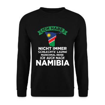 Namibia Reise Geschenk Geschenkidee - Unisex Pullover - Schwarz - Vorne - Alina (178cm) & Michal (187cm)