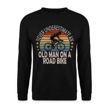 Vélo de course Cyclisme Vélo Cadeau - Sweat-shirt Unisexe - noir - Devant - Alina (178cm) & Michal (187cm)