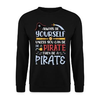 Pirat - Sweat-shirt Unisexe - noir - Devant - Alina (178cm) & Michal (187cm)