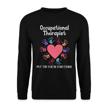 Occupational Therapist Kids Health-Care Worker - Unisex Sweatshirt - black - Front - Alina (178cm) & Michal (187cm)